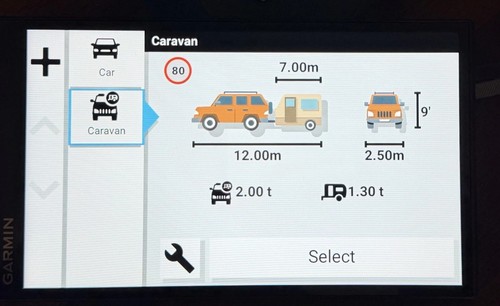 Garmin camper 795 motorhome - camper,